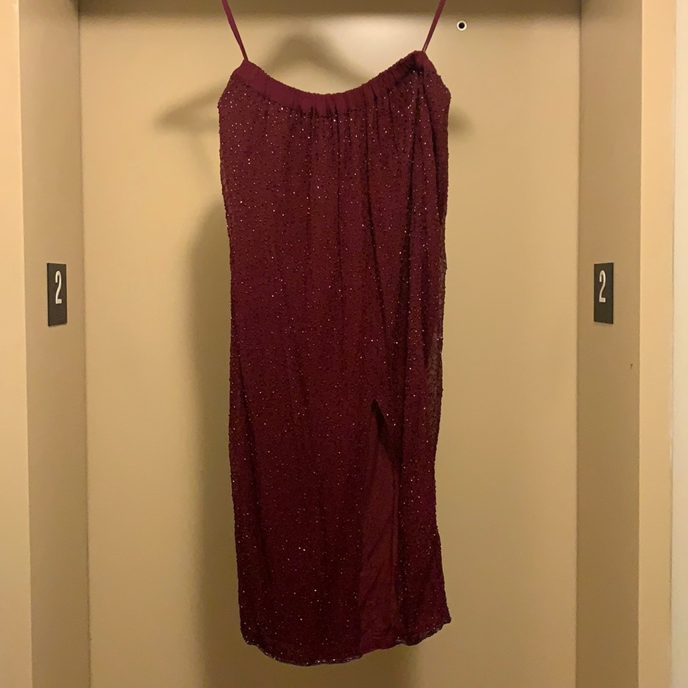 Dreamy Vintage Sequin Skirt with slit